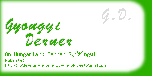 gyongyi derner business card